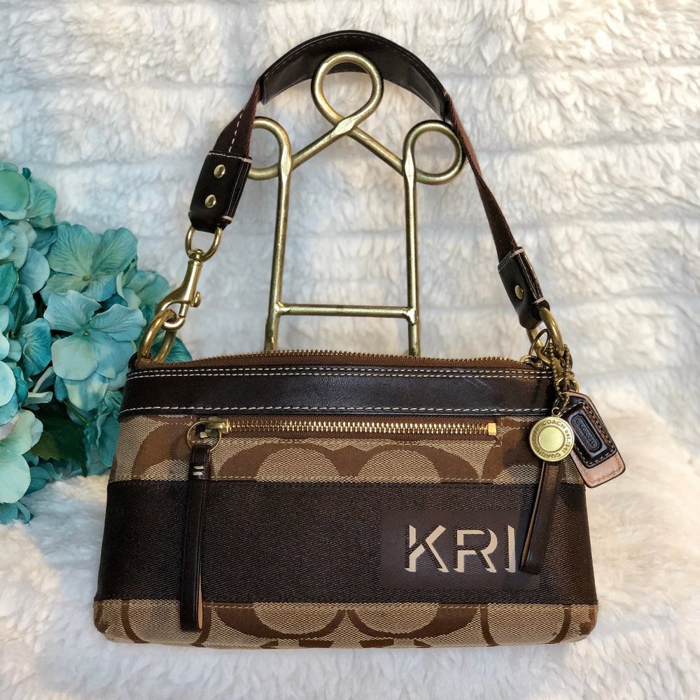 Coach Signature Stripe Demi Shoulder Bag